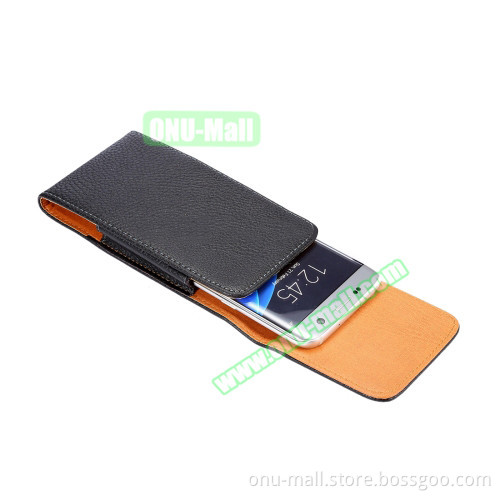 Litchi Texture Leather Phone Case for Samsung Galaxy S7 Edge Case with Back Clip
